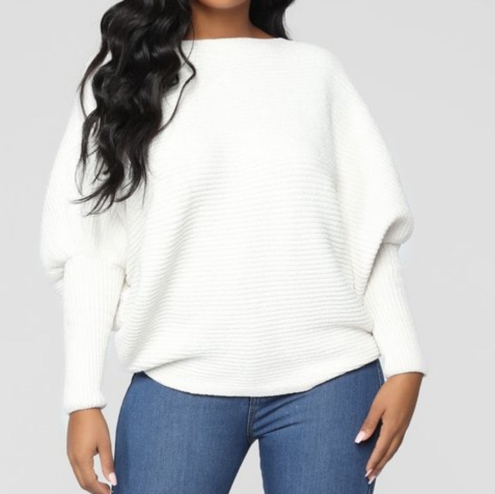 Fashion Nova crew neck dolman sweater